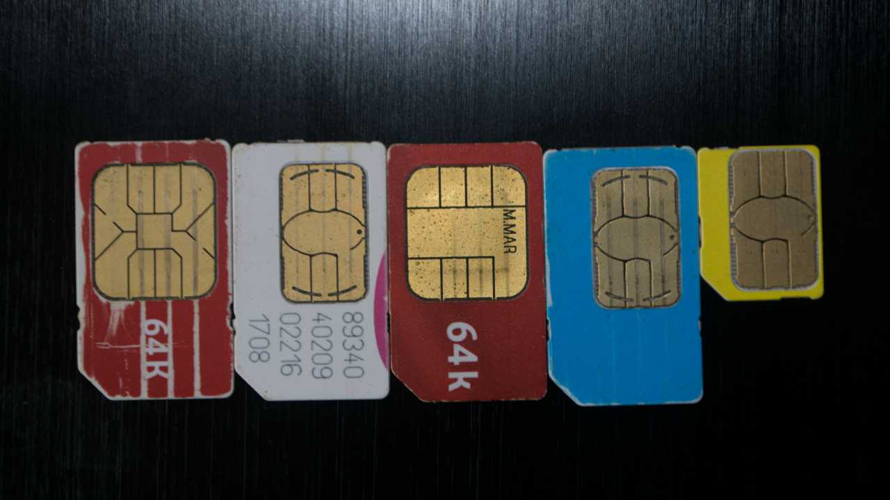 más tarjetas SIM a modo de ejemplo