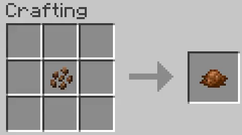 Elaboración de receta de tinte marrón en Minecraft
