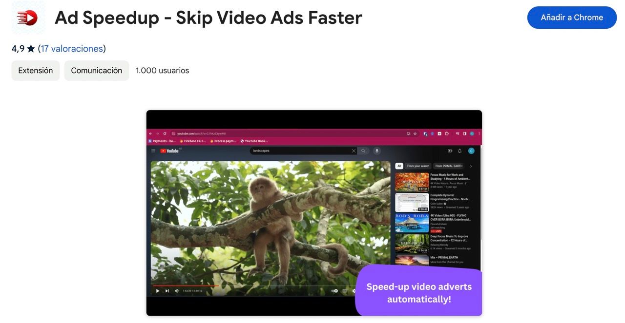 ad speedup extension