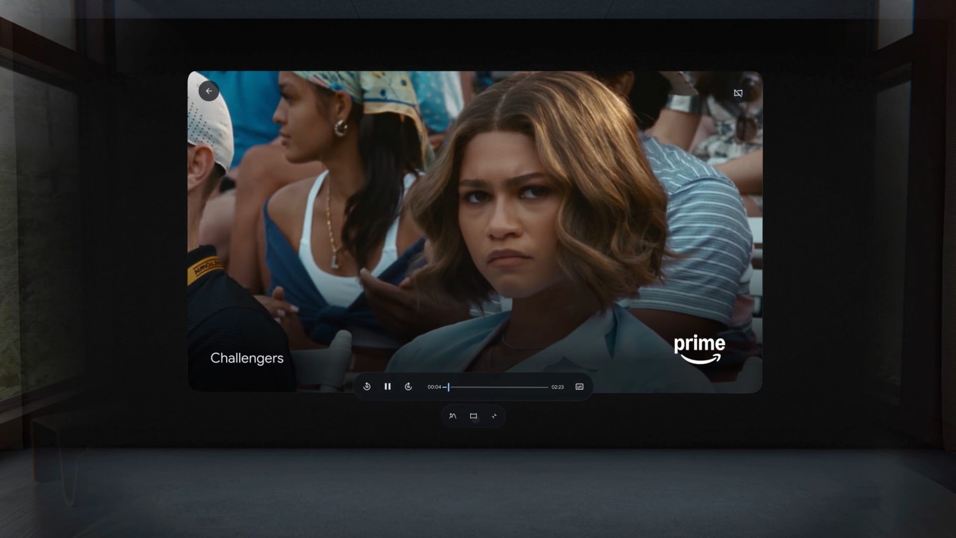 Imagen promocional de Android XR ejecutando Amazon Prime Video