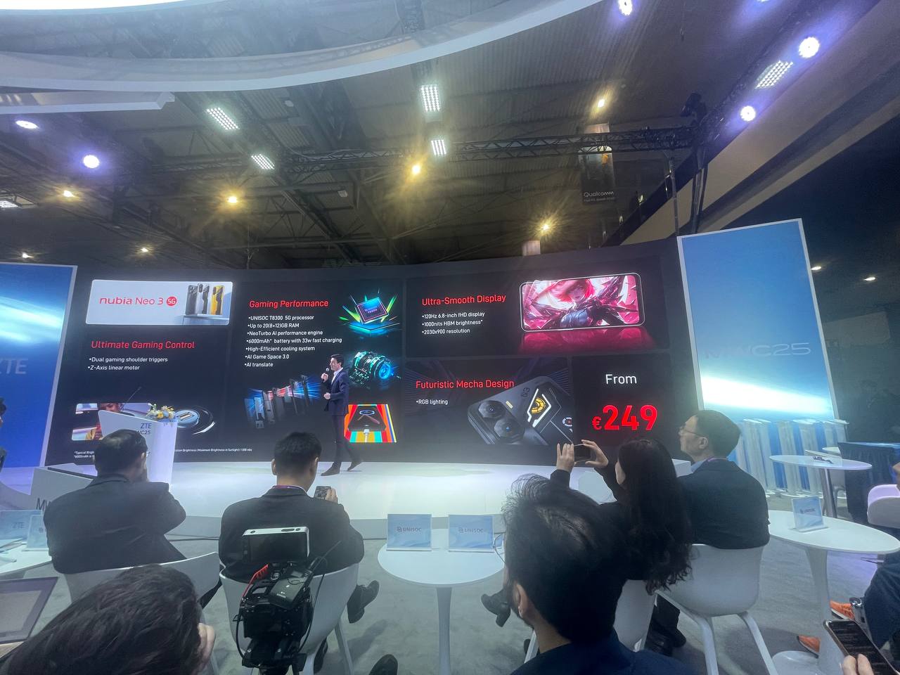 Imagen tomada por el equipo de AndroidTR.es durante el evento de ZTE celebrado en el MWC de Barcelona 2025