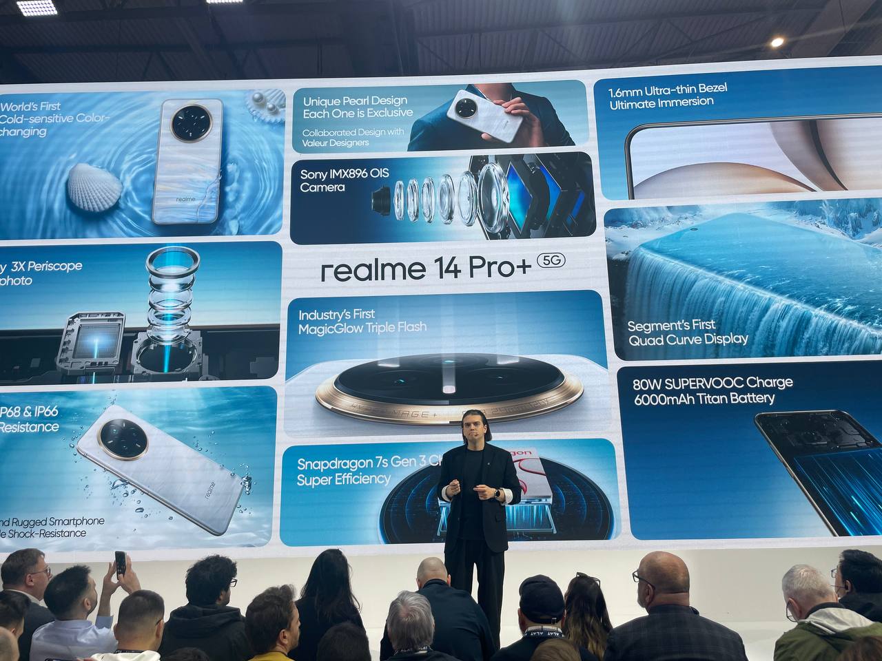 Imagen tomada por el equipo de AndroidTR.es durante el evento de realme celebrado en el MWC de Barcelona 2025