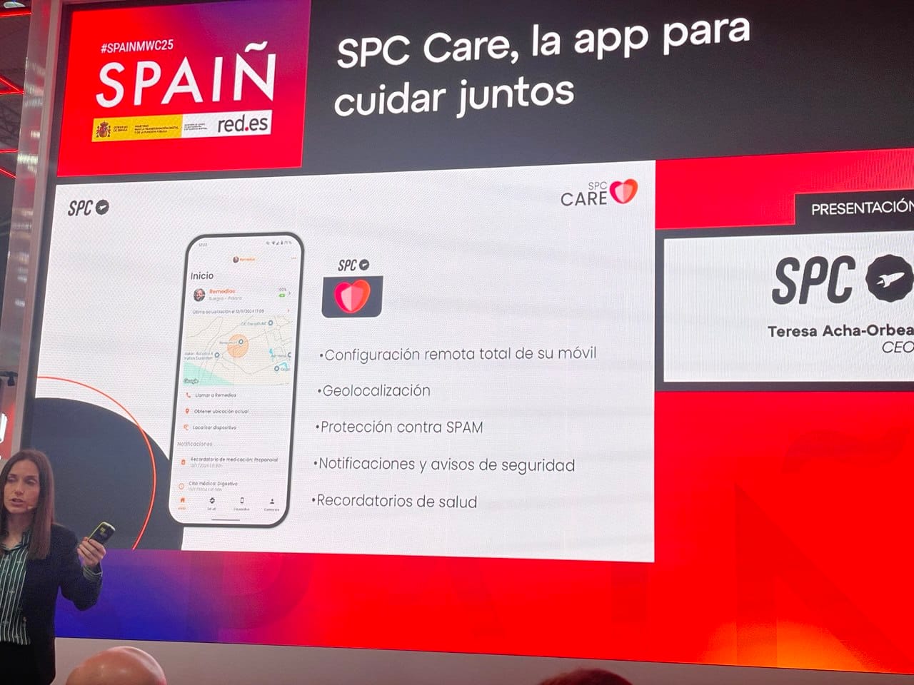 Imagen tomada por el equipo de AndroidTR.es en la presentación de SPC en el MWC de Barcelona 2025