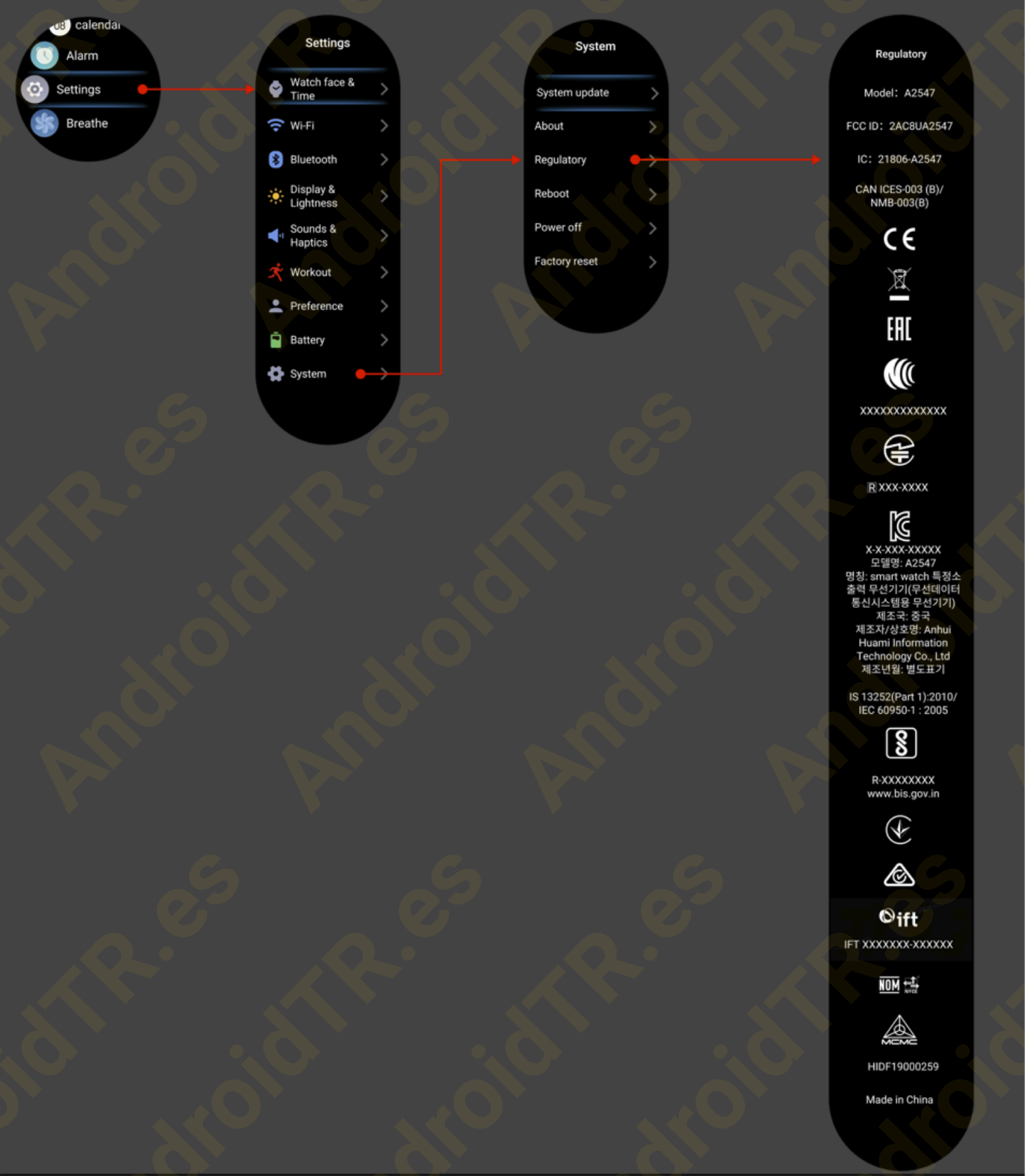 Software del Amazfit Balance 2 Runner, modelo A2547