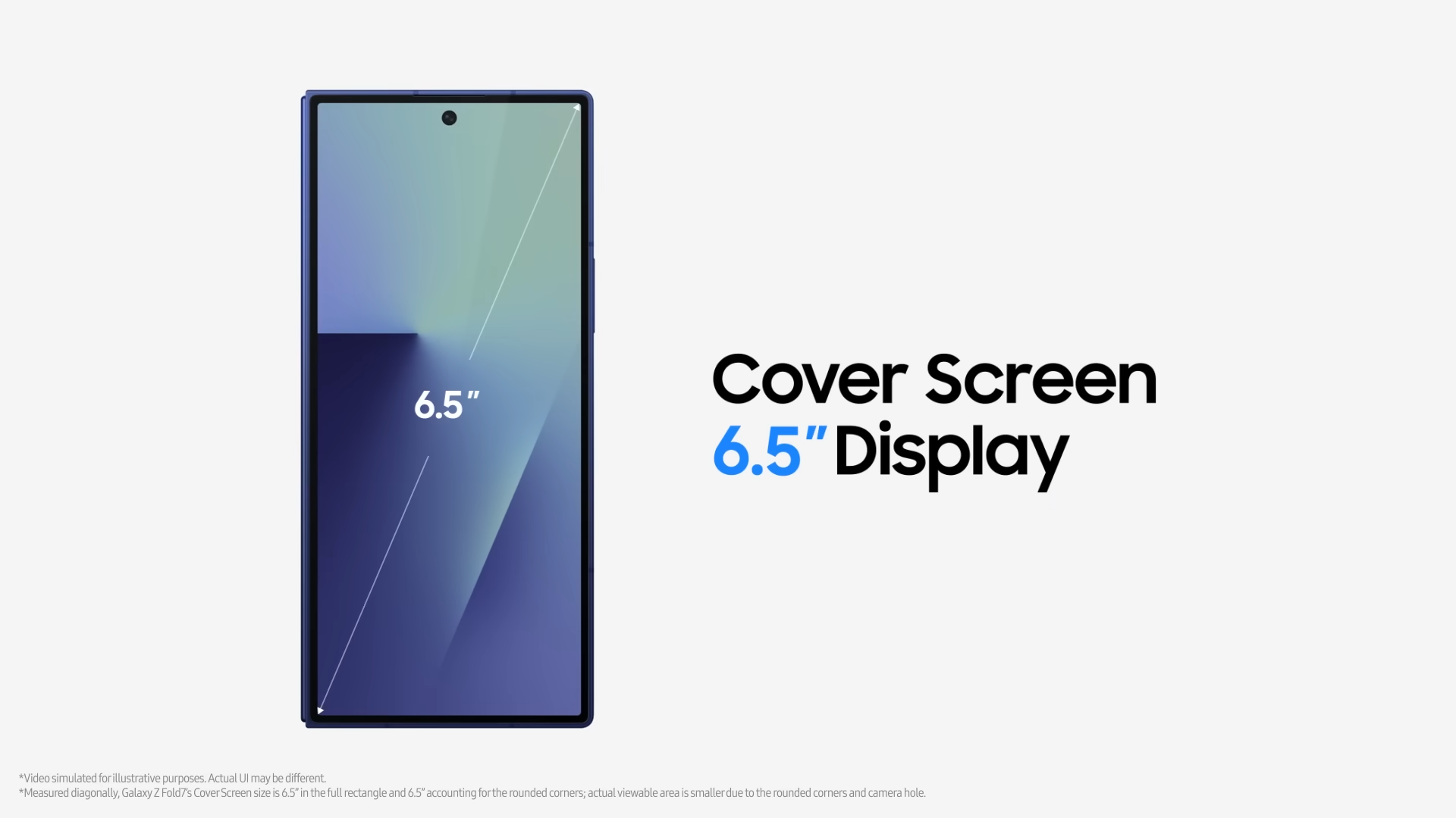 Imagen frontal del nuevo Samsung Galaxy Z Fold7