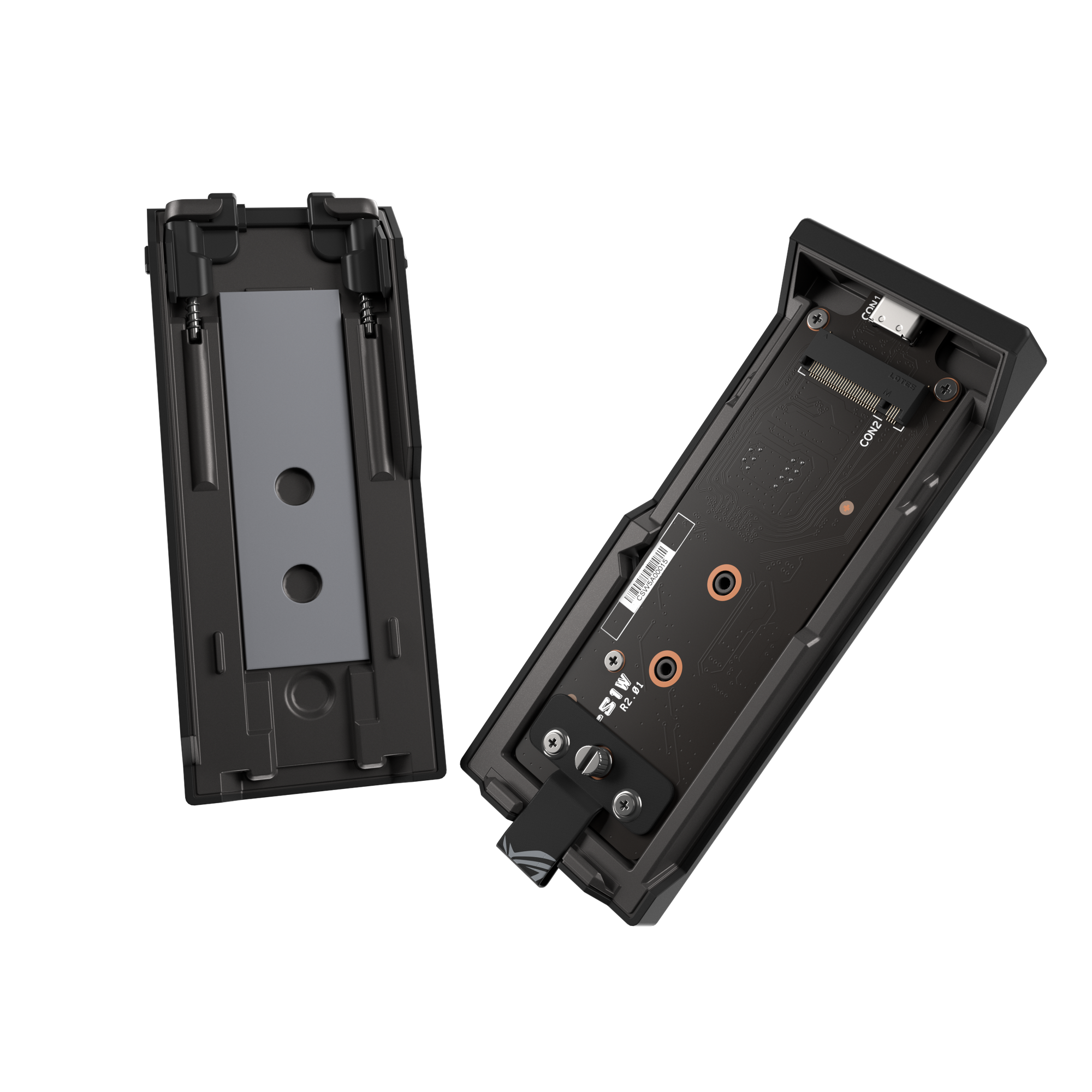 Imagen promocional de la caja SSD externa ROG Strix Aiolos