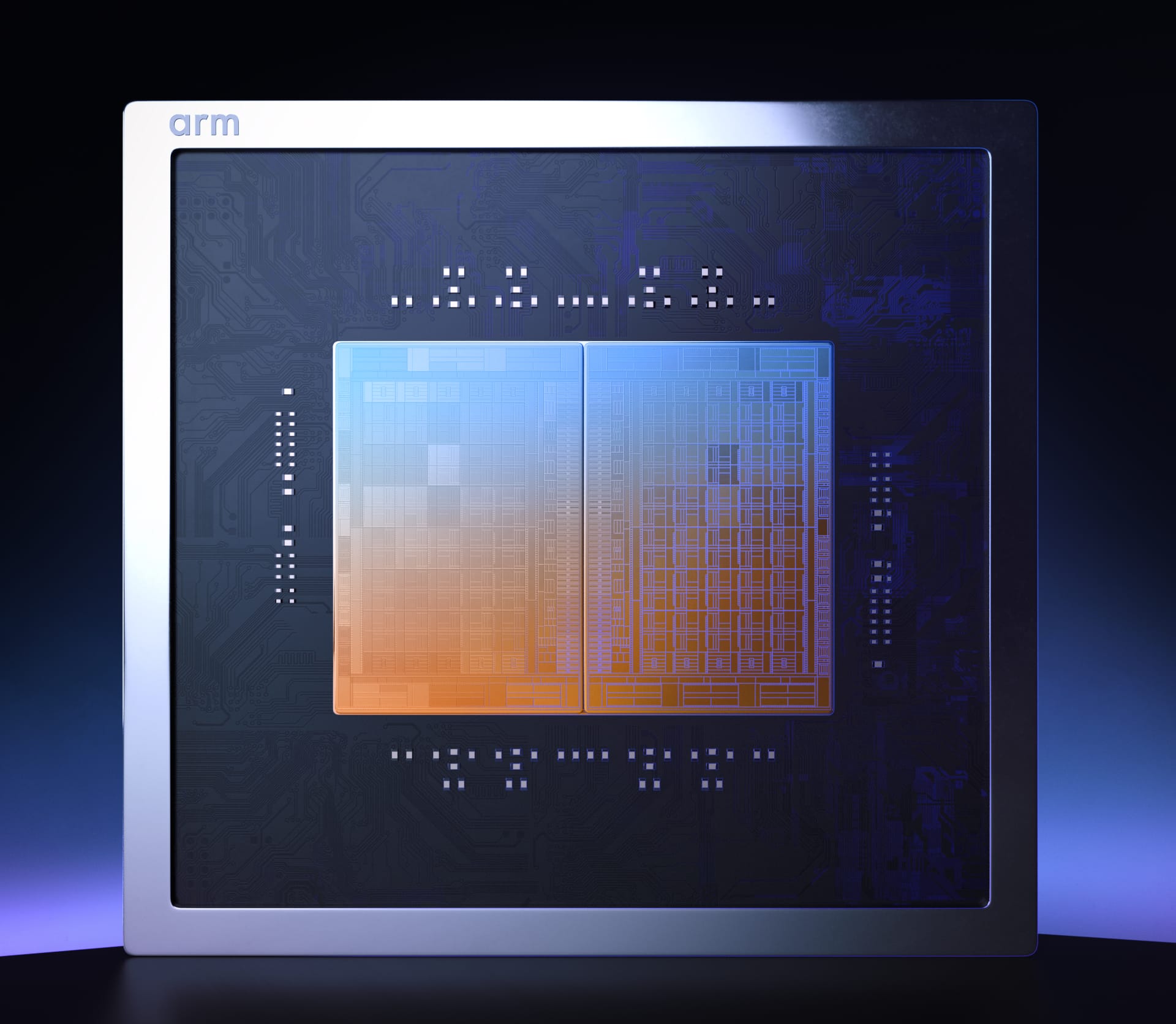 Imagen promocional de la colaboración entre Meta y Arm y sus nuevos procesadores pensados para IA