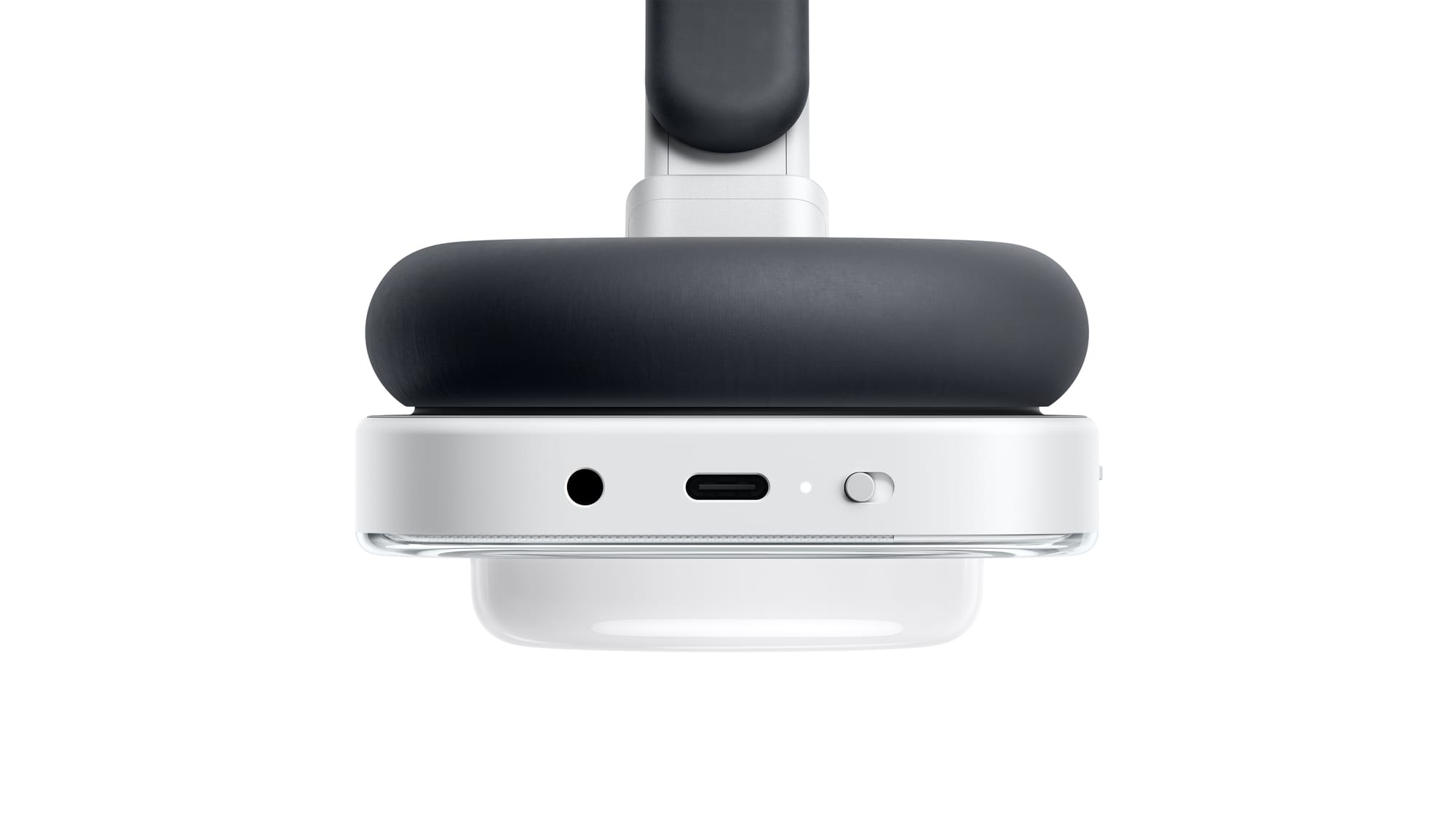 Imagen promocional de los nuevos auriculares de diadema Nothing Headphone (a) en color blanco