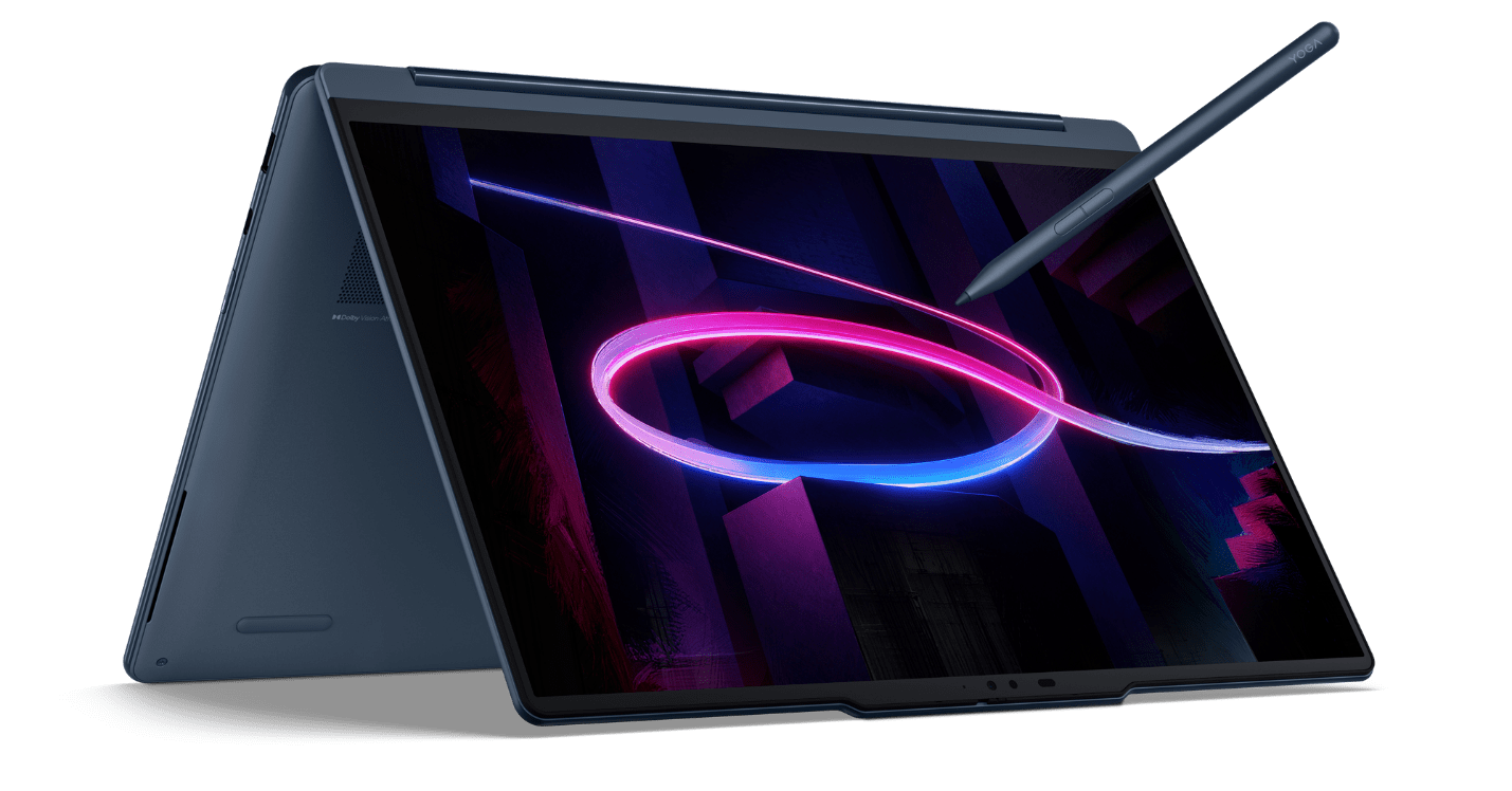 Imagen promocional del nuevo ordenador Lenovo Yoga 9i 2-in-1 Aura Edition
