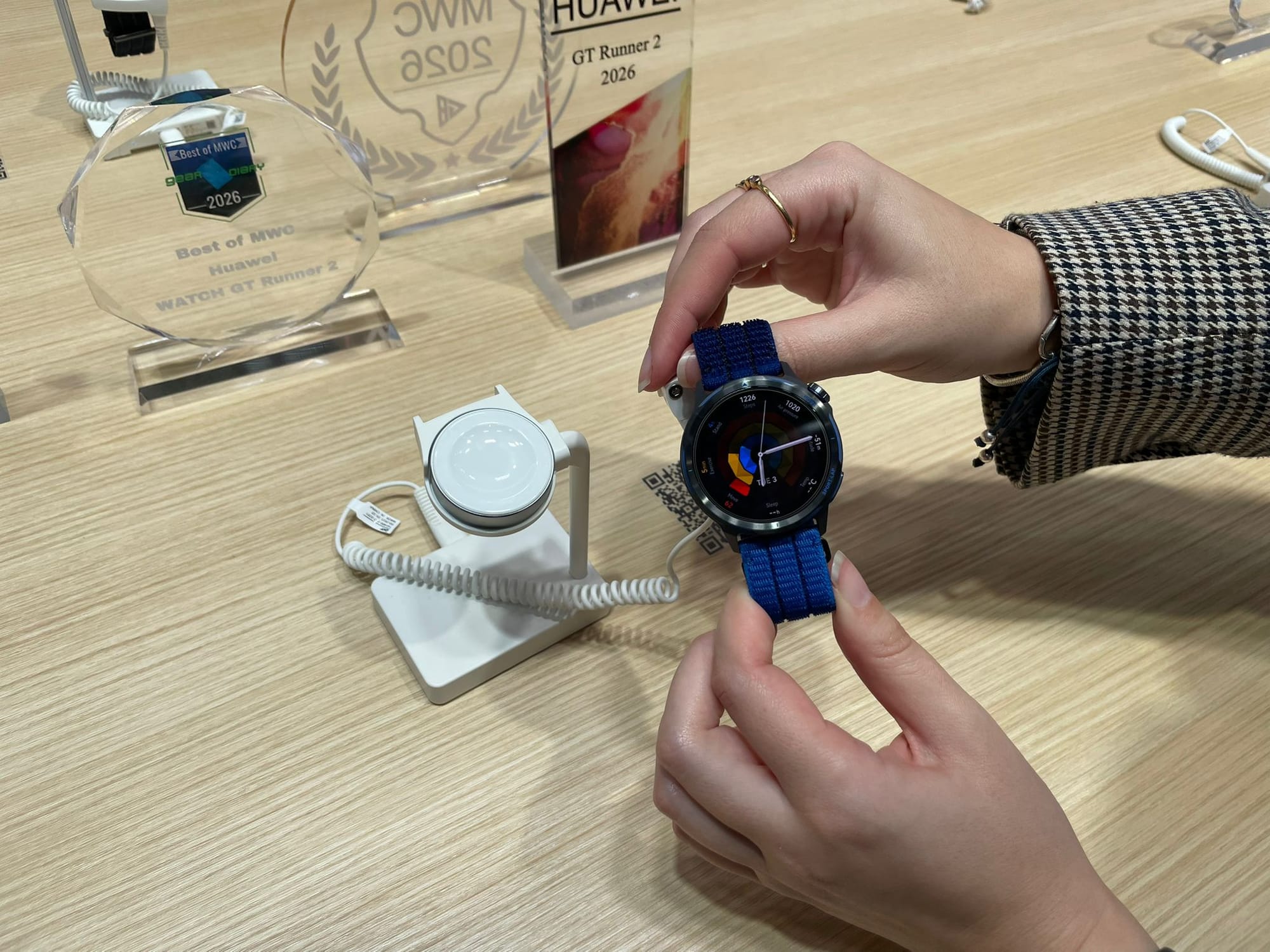 Fotografía del smartwatch Huawei GT Runner 2 en su presentación en el MWC 2026 de Barcelona