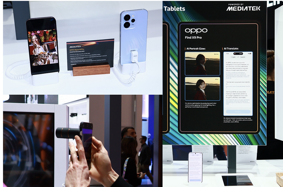 Imagen de la presentación de la colaboración entre OPPO y MEDIATEK anunciada en el MWC 2026 de Barcelona