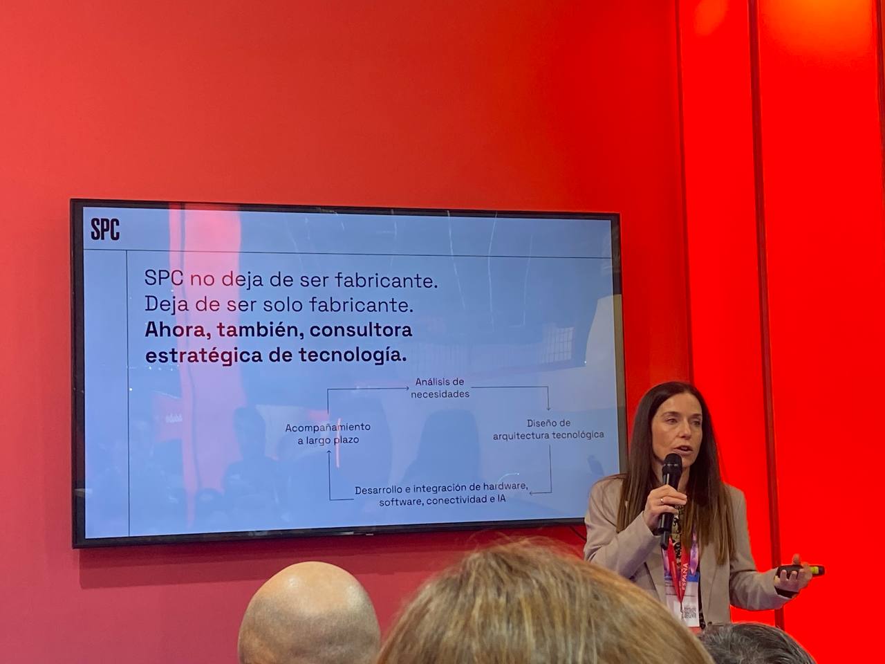 Fotografía de la presentación de SPC durante el MWC 2026 de Barcelona