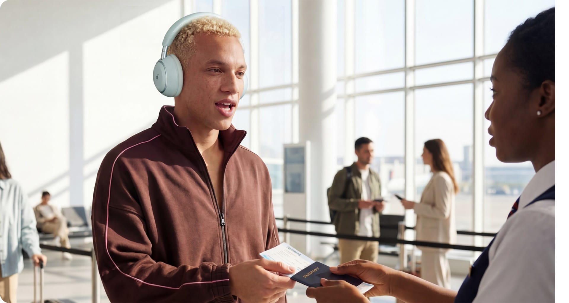 Imagen promocional de los nuevos auriculares soundcore presentados durante el MWC 2026 de Barcelona por Anker Innovations