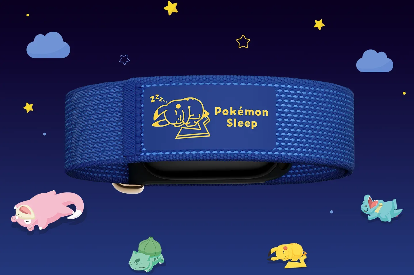 Imagen promocional de la nueva Fitbit Air Edición Especial Pokemon Sleep