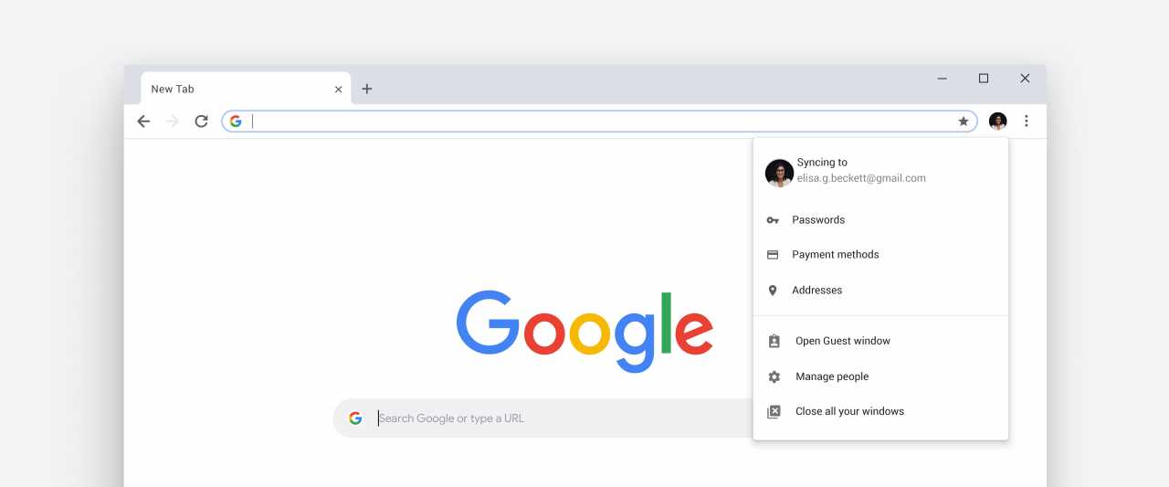 Buscador de Google en un ordenador
