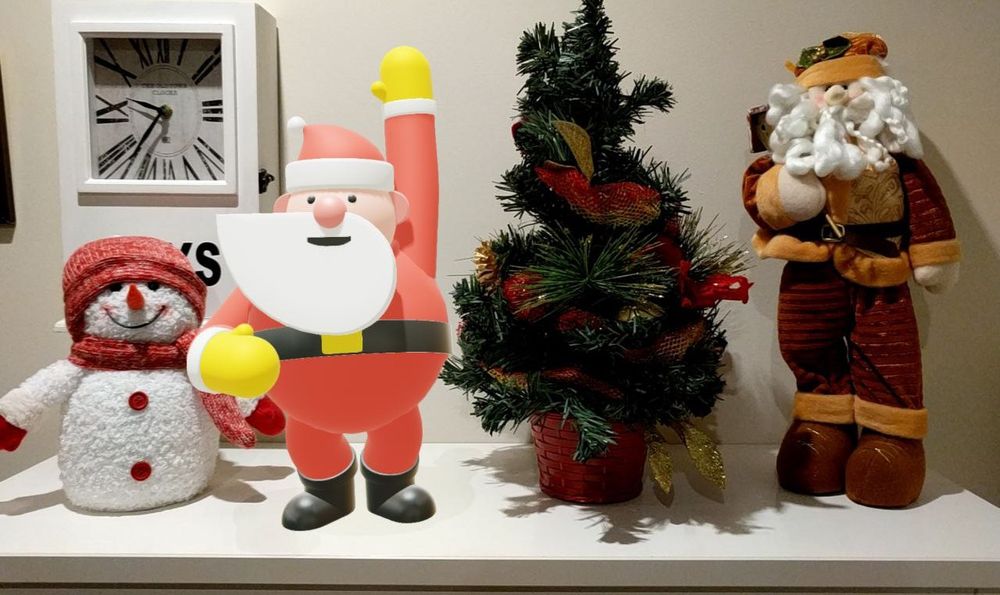 Santa Claus en realidad aumentada
