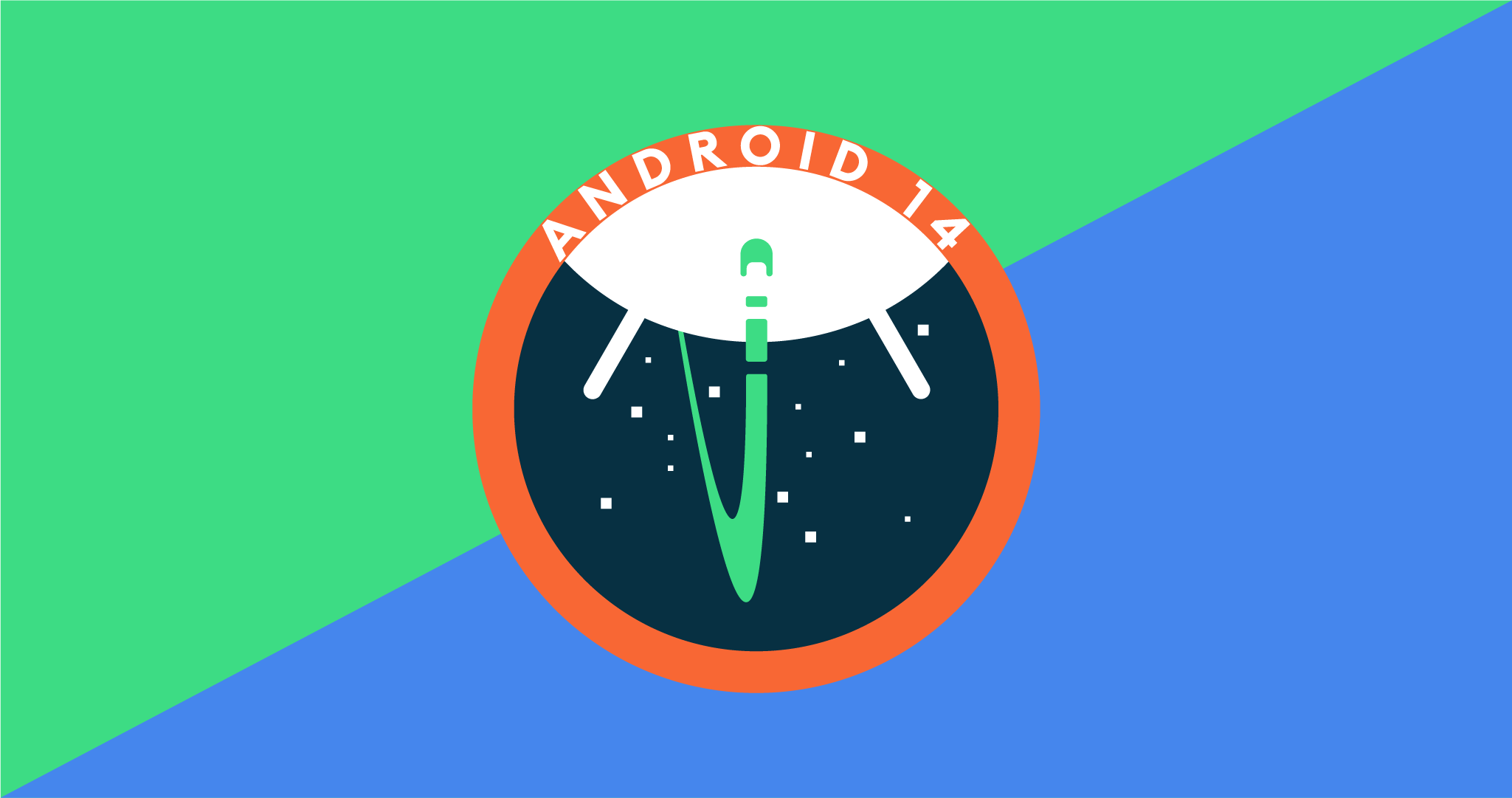 Logo de Android 14