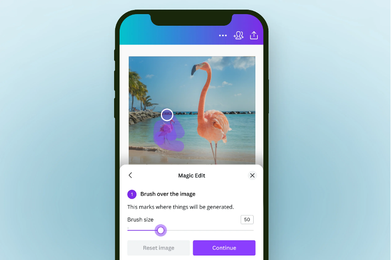 Editando un foto desde el dispositivo móvil con Canva