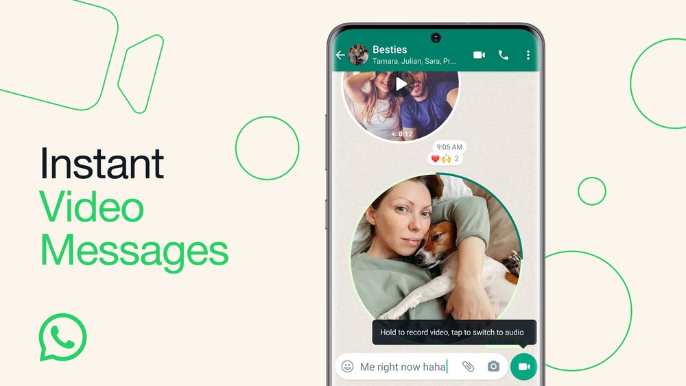 Nuevas notas de vídeo en WhatsApp