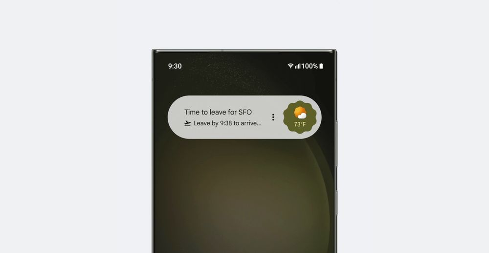 Nuevo aspecto de At a Glance en Android.