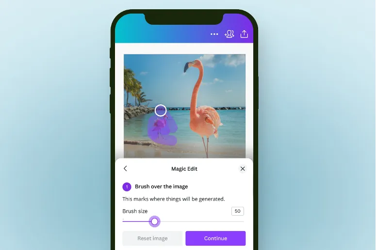 Editando un foto desde el dispositivo móvil con Canva