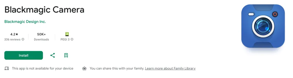 Blackmagic Camera App 