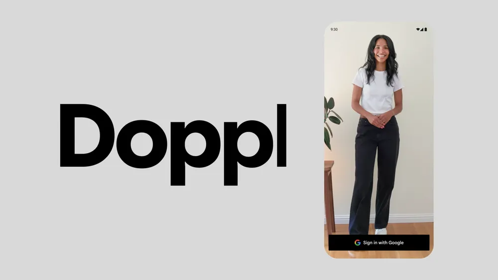 Imagen del vídeo promocional de Doppl, la nueva función de Google Labs