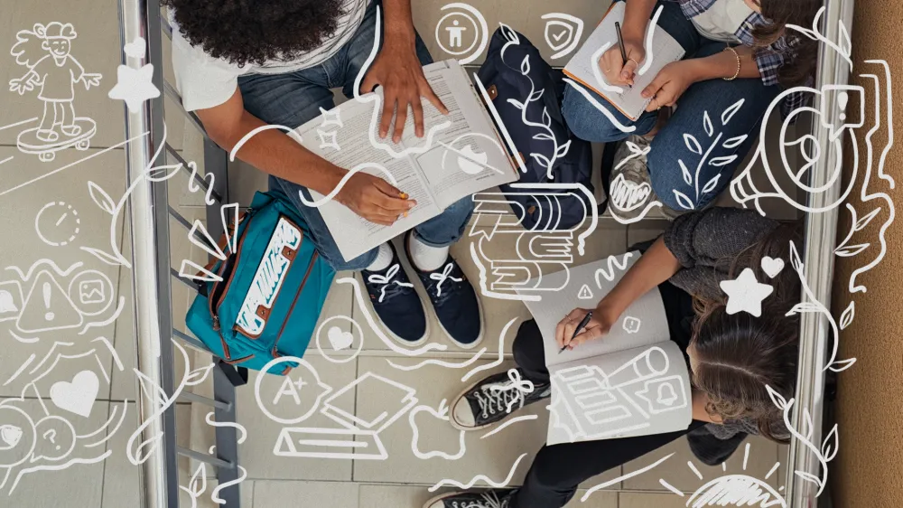 Adolescentes haciendo los deberes