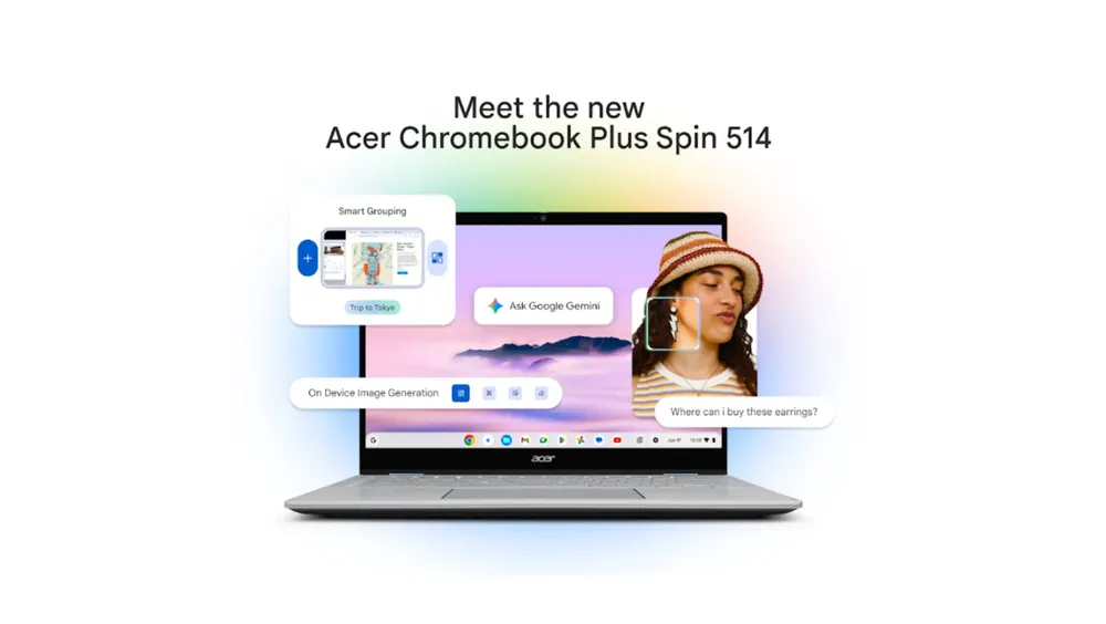 Imagen promocional del nuevo Acer Chromebook Plus Spin 514