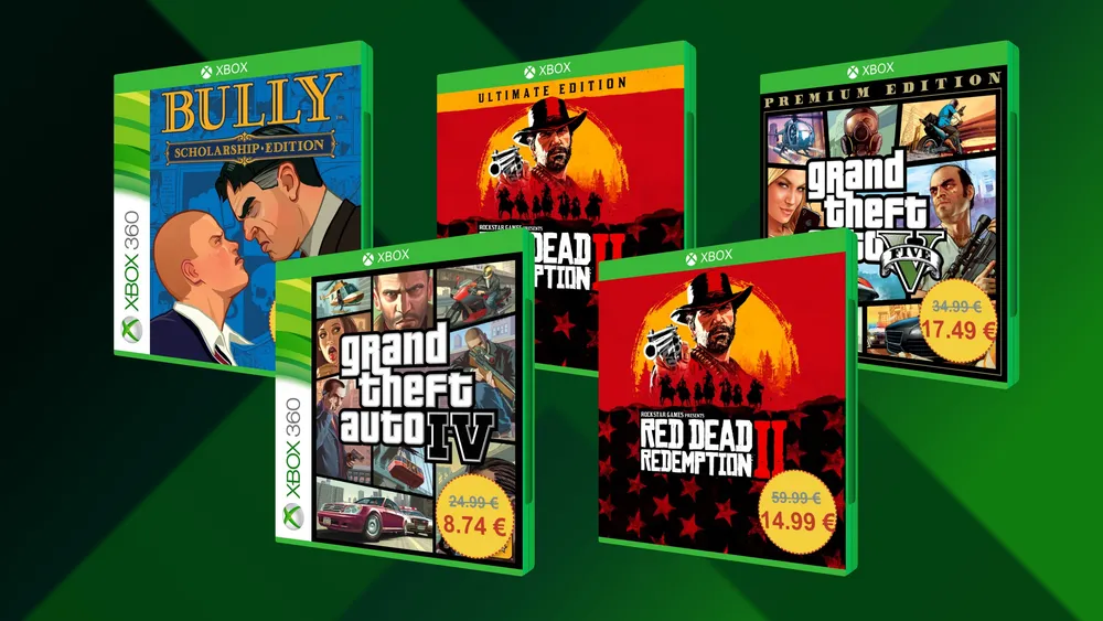 uegos de Rockstar en oferta para Xbox: GTA V, Red Dead Redemption 2 y más desde 6,99 €