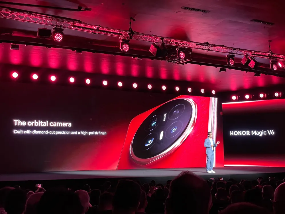 Imagen tomada durante el MWC 2026 de Barcelona en el evento de presentación organizado por Honor