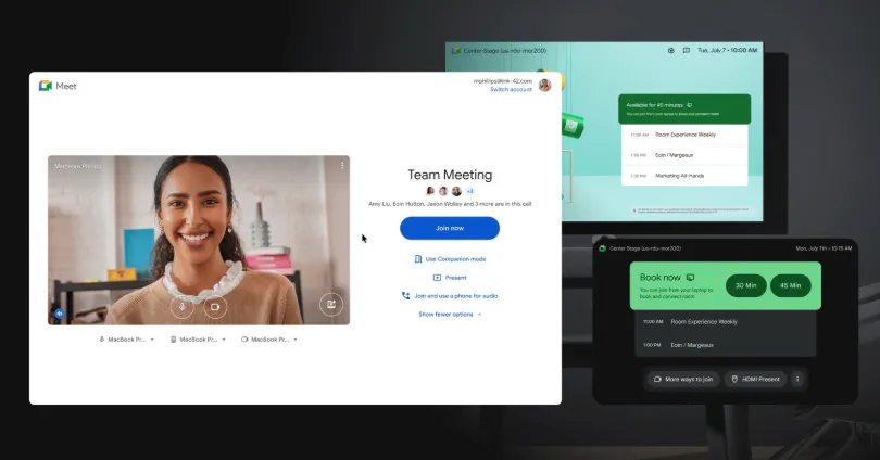Google Meet Hardware introduce Connect room