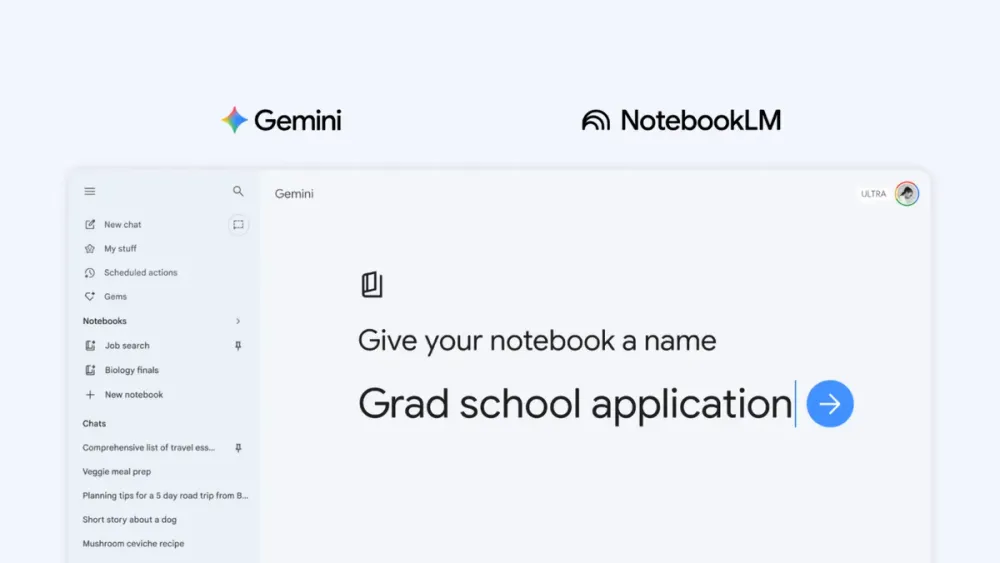 Google Gemini estrena Notebooks