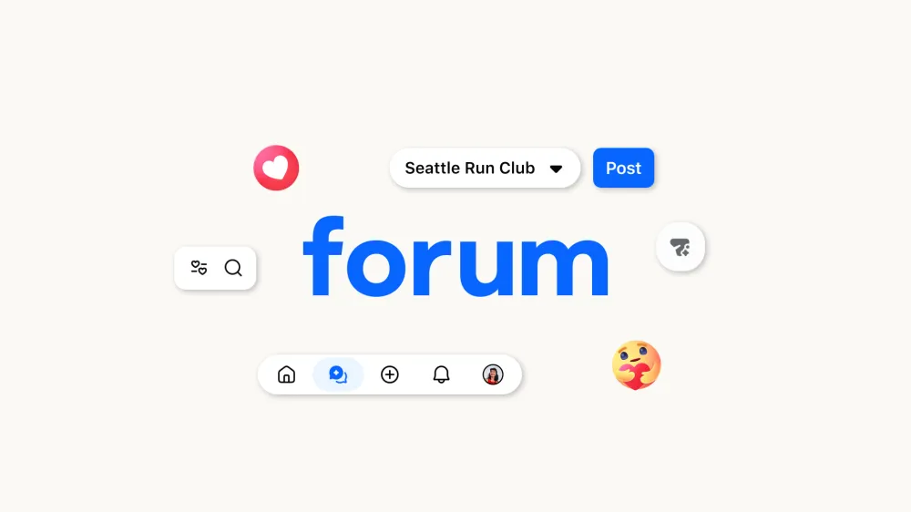 Imagen promocional de Forum, la nueva app de Meta para los grupos de Facebook
