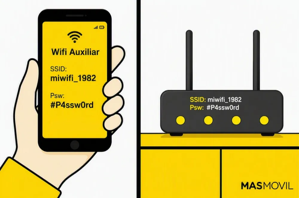 Imagen promocional de MASMOVIL y Mi WiFi Auxiliar