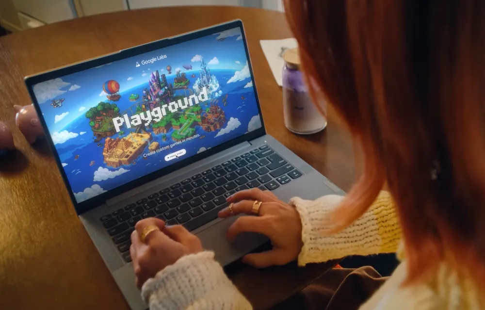 Playground en la pantalla de un ordenador