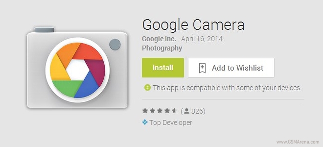 Aplicación de la cámara de Google