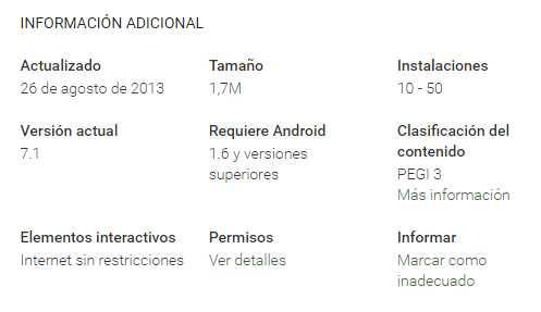 Información adicional